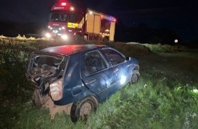 Condutor abandona veículo após acidente em Catanduvas