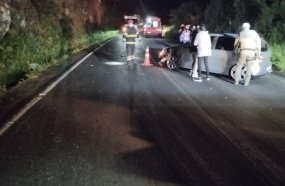 Condutora causa acidente durante ultrapassagem irregular na SC-355