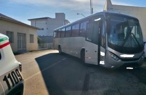 Homem é preso em Campos Novos com ônibus furtado em Videira 