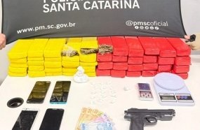 Polícia Militar estoura ponto de tráfico na área central de Joaçaba 