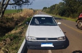 PM recupera carro furtado durante baile em Campos Novos