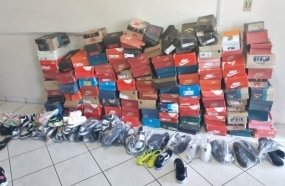 PM Rodoviária apreende produtos com indícios de falsificação na SC-453