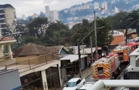 Princípio de incêndio em bar mobiliza Bombeiros no centro de Joaçaba