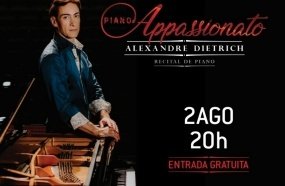 Recital gratuito com pianista Alexandre Dietrich será neste sábado em Joaçaba