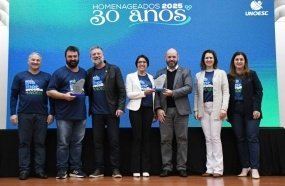 Unoesc homenageia colaboradores pelo tempo de serviço prestado