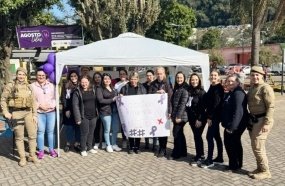 Campanha mobiliza Herval d’Oeste na prevenção à violência contra mulheres