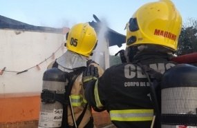 Bombeiros combatem incêndio em granja de suínos na região 