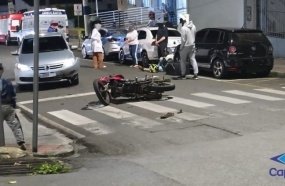 Colisão termina com um ferido e fuga de motorista em Capinzal