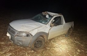 Idoso morre após capotamento de picape no Oeste Catarinense
