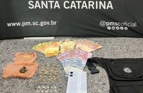 Jovem é preso com drogas após tentar fugir de abordagem da Polícia Militar