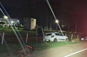 Motorista fica ferido após atropelar cavalo que estava sobre a pista