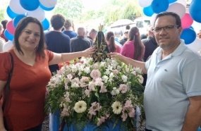 Bairro Estação Luzerna celebra tradição em homenagem à padroeira do Brasil