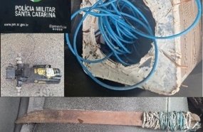 Indivíduo é preso após furtar fios de cobre e bomba de alta pressão