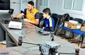 Aluno destaque visita sede da Defesa Civil de Santa Catarina em Joaçaba