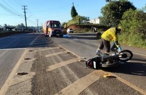 Homem perde a vida após colisão entre carro e moto na SC-355