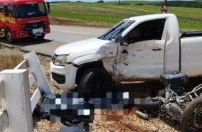 Motociclista morre após colidir contra caminhonete na BR-470
