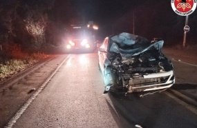 Motorista fica ferida após atropelar cavalo solto na SC-355