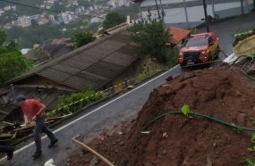 Após fortes chuvas, equipes monitoram estragos em Herval d’Oeste