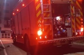 Oficina de estética automotiva é atingida por incêndio em Joaçaba