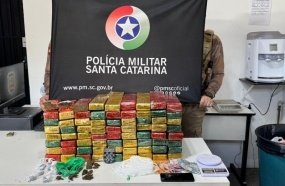Polícia Militar encontra quase 56 kg de maconha em residência no Oeste