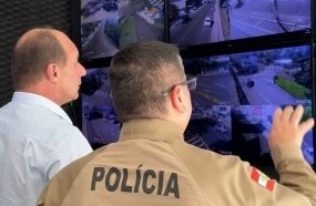 Reconhecimento facial e drones reforçam segurança no Carnaval de Joaçaba