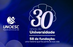 Unoesc lança selo comemorativo dos 30 anos de credenciamento e 58 anos de fundação