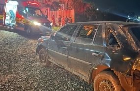 Jovem é socorrido em estado grave após se envolver em dois acidentes