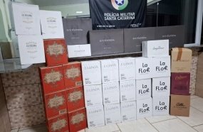 PM Rodoviária apreende 204 garrafas de vinho argentino disfarçadas em caixas de ovos