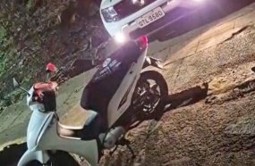 Moto é recuperada pela Polícia Militar 30 minutos após o furto em Joaçaba