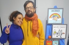 Exposição do artista joaçabense Ângelo Rodrigues diverte o público