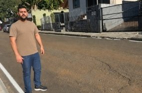 Vereador cobra reparos em ruas de Joaçaba após intervenções de obras