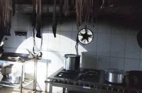 Princípio de incêndio em restaurante mobiliza Bombeiros em Irani