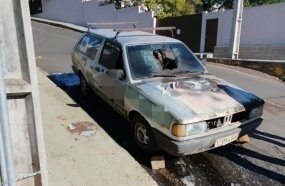 Incêndio em veículo mobiliza Corpo de Bombeiros em Joaçaba