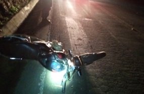 Jovem fica ferido após sofrer queda de motocicleta na SC-135
