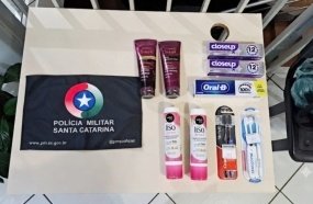 Indivíduo é preso em flagrante pela PM após furtar produtos em farmácia