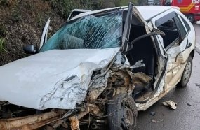 Colisão entre carro e carreta mata bebê de sete meses na BR-470
