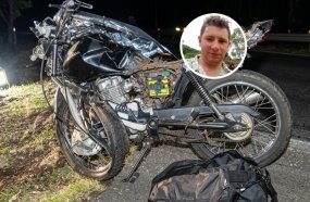 Motociclista de Erval Velho morre em colisão frontal contra van na BR-282