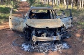 Picape furtada em Ibiam é encontrada incendiada no interior de Campos Novos