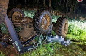 Homem morre após trator tombar sobre ele no interior de Tangará