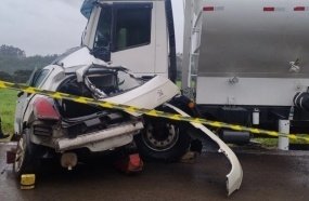 Odontólogo de Videira morre em colisão entre carro e caminhão na SC-135