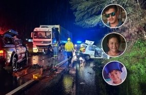 Colisão frontal entre carro e caminhão deixa três mortos e três feridos na região