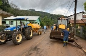 Luzerna mobiliza equipes para limpeza e recuperação após chuvas intensas
