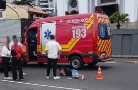 Jovem fica ferido após ser agredido no centro de Joaçaba 