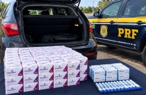 Casal é detido com canetas emagrecedoras do Paraguai durante abordagem na BR-153