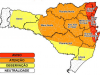 Previsão de chuva volumosa e intensa em Santa Catarina