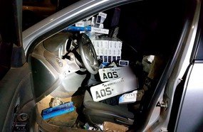 PRF apreende cigarros e recupera carro roubado na BR-153