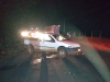 Colisão entre caminhão e caminhonete deixa motorista ferido