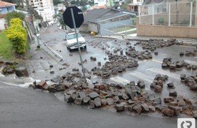 Chuva forte causa alagamentos e estragos em Joaçaba