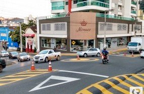 Mais uma rotatória é implantada no trânsito de Joaçaba