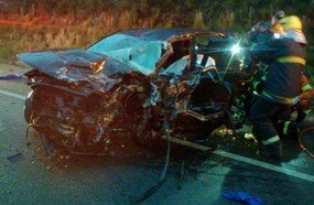 Colisão frontal faz uma vítima fatal na BR-282